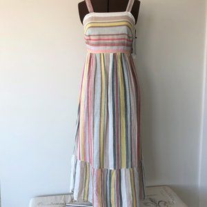 NWT Striped Linen Blend Sundress